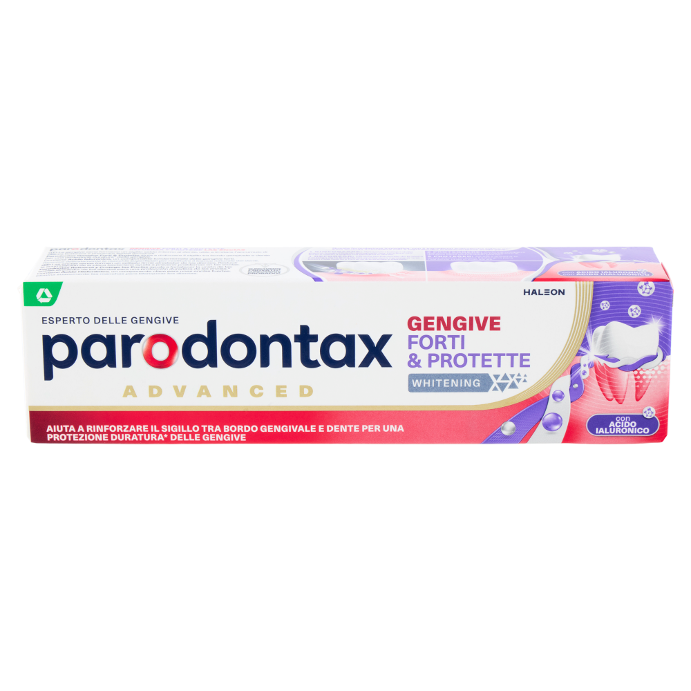 Parodontax Dentifricio Gengive Forti & Protette Whitening con Acido Ialuronico 75 ml
