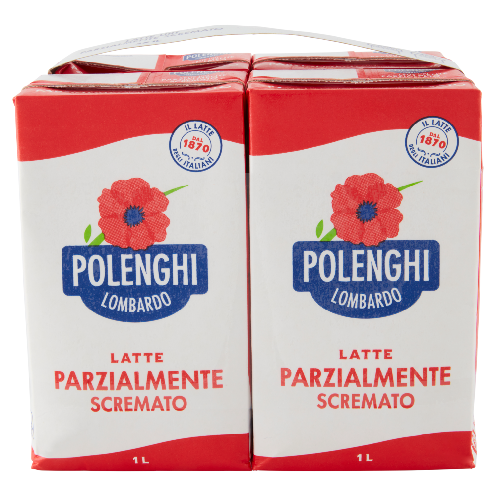 Polenghi Lombardo Latte Parzialmente Scremato 4 x 1 L