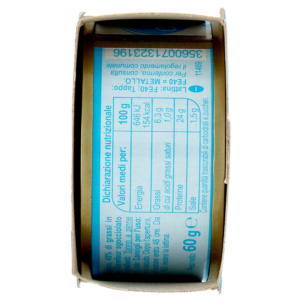 Carrefour Classic Tonno a Pinne Gialle Leggero all'Olio d'Oliva Extra Vergine 3 x 60 g