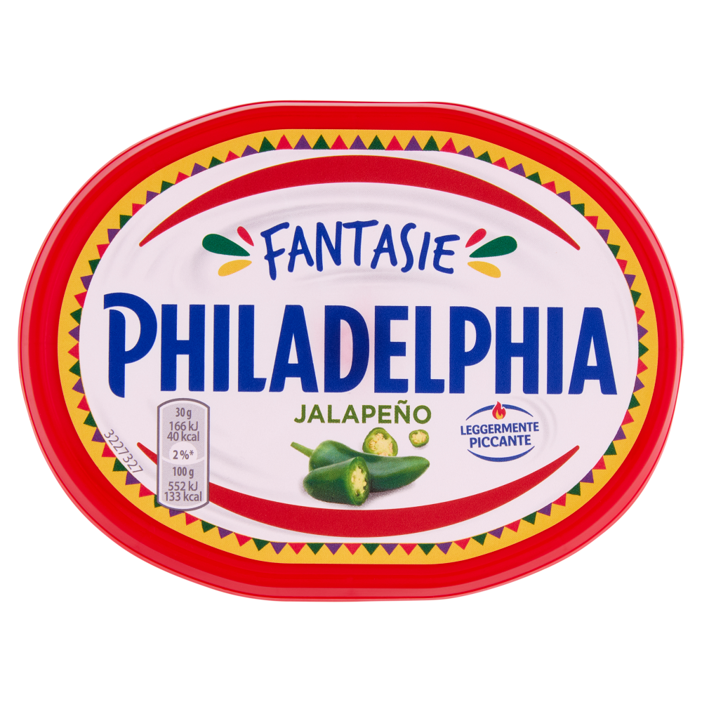 Philadelphia Formaggio Fresco Spalmabile con Peperonicini Jalapeño e Peperoni Verdi - 150 gr