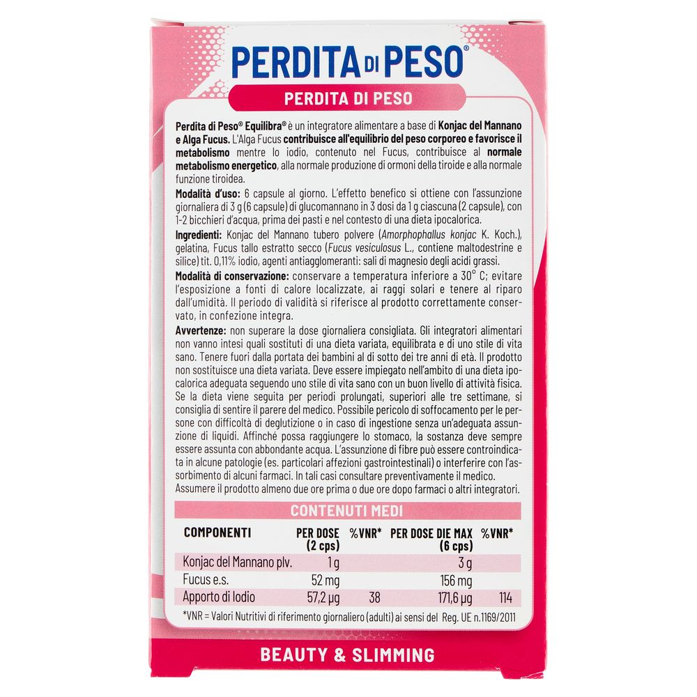 Equilibra Perdita di Peso 60 Capsule 41,7 g