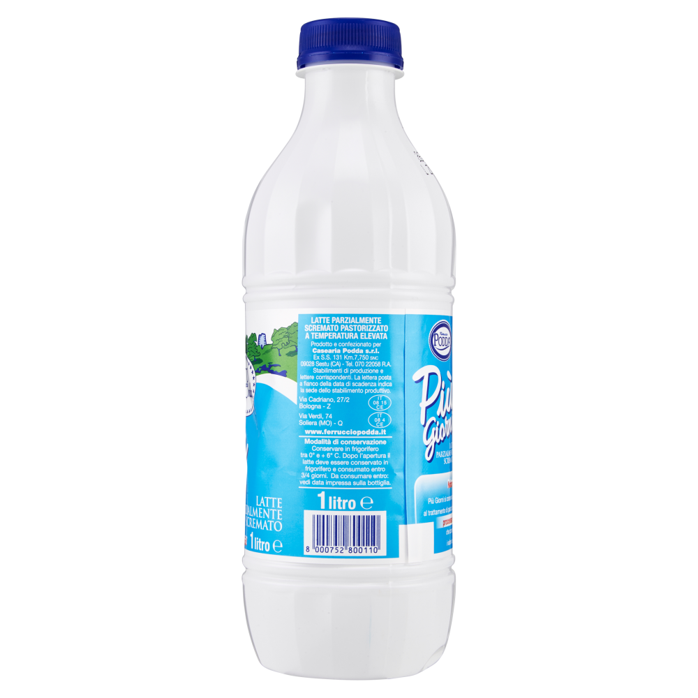 Ferruccio Podda Pi&ugrave; Giorni Latte Parzialmente Scremato 1 litro