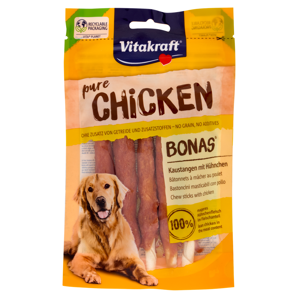 Vitakraft pure Chicken Bonas Bastoncini masticabili con pollo 80 g