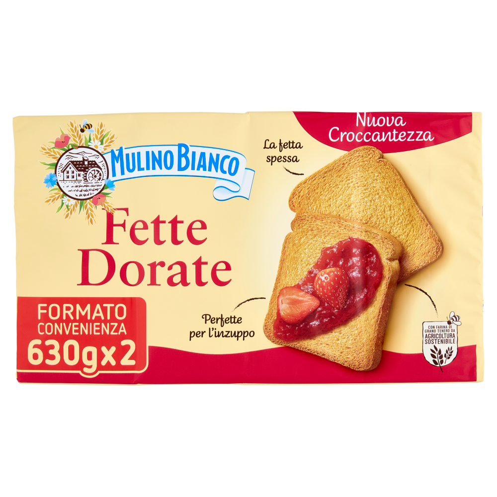 Mulino Bianco Fette Biscottate Dorate 2 pacchi 630g Carrefour