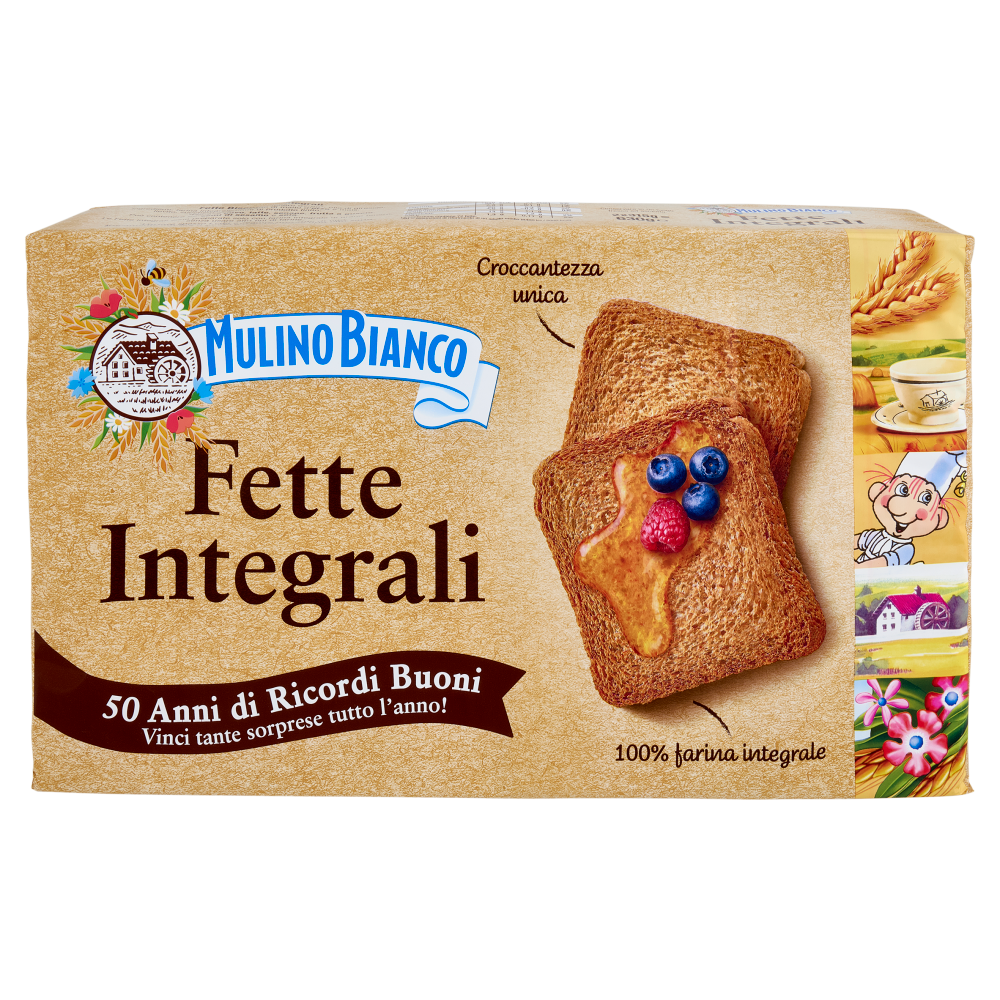 Mulino Bianco Fette Biscottate Integrali Ricche di Fibre 630g