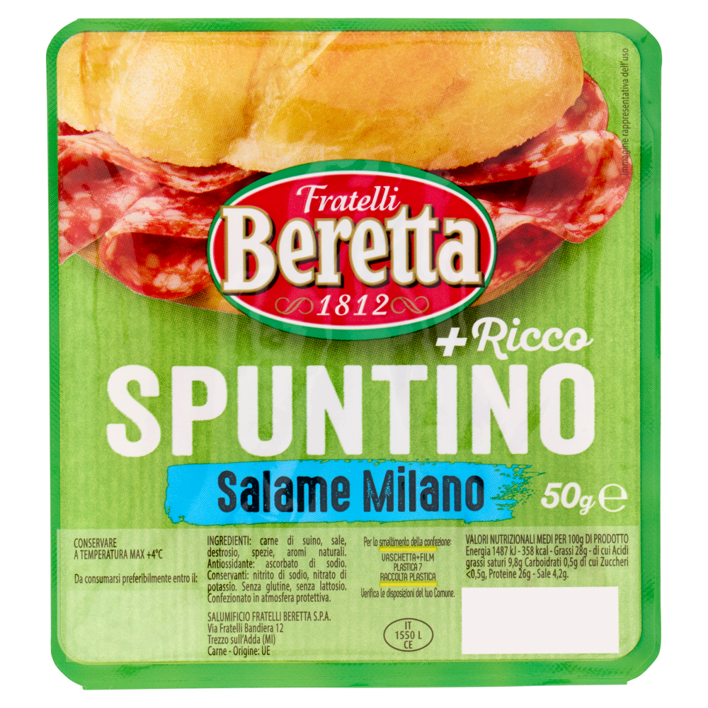 Fratelli Beretta Spuntino + Ricco Salame Milano 50 g