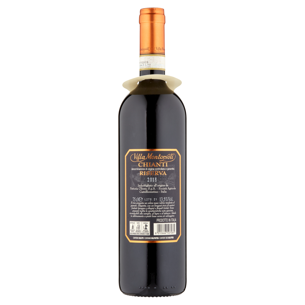 Terre d'Italia Villa Montorsoli Chianti docg Riserva Castelfiorentino Firenze 75 cl
