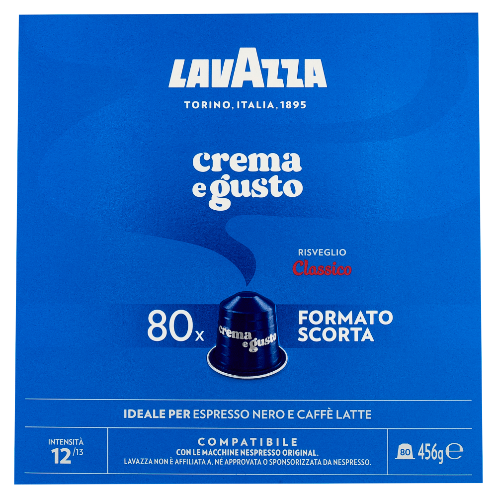 Lavazza crema e gusto Classico Compatibile con Nespresso Original 80 Capsule 456 g