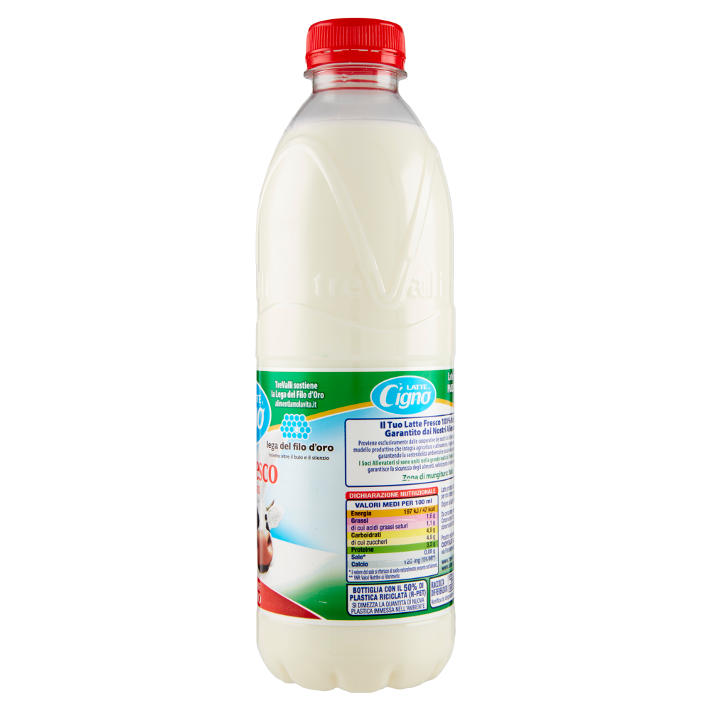 Latte Cigno Latte Fresco Pastorizzato Parzialmente Scremato 1000 ml