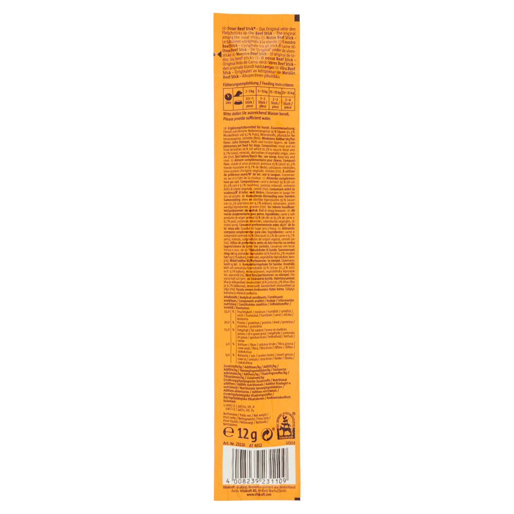 Vitakraft Beef Stick Original + Tacchino 12 g