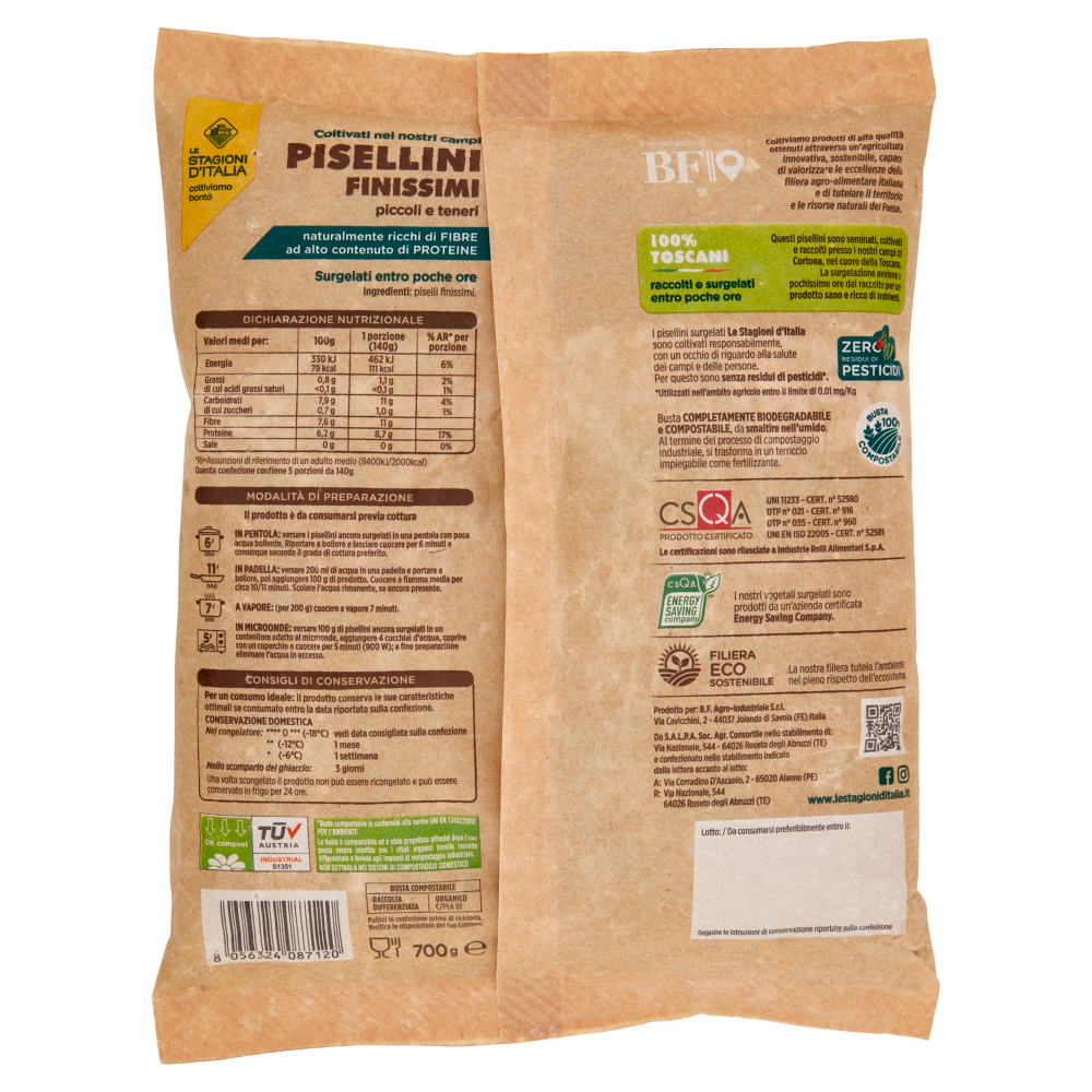 Le Stagioni d'Italia Pisellini Finissimi Surgelati 700 g