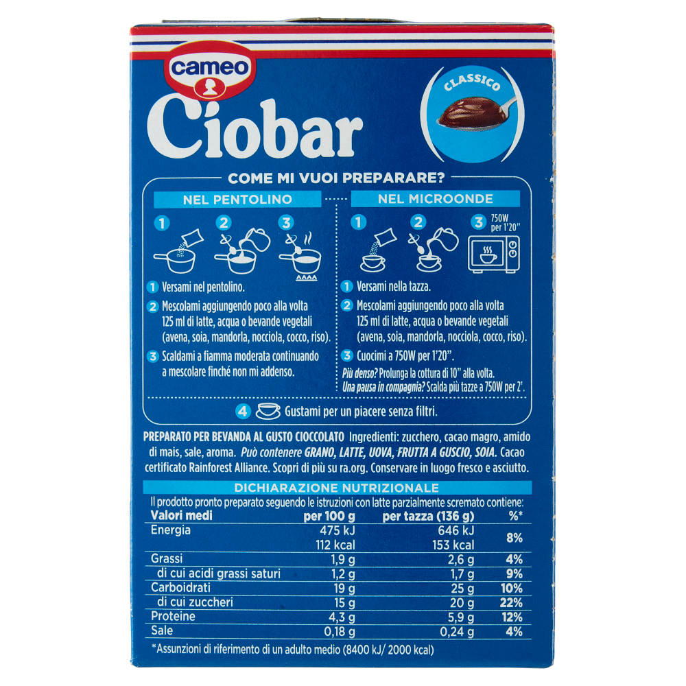 cameo Ciobar Classico 5 x 25 g