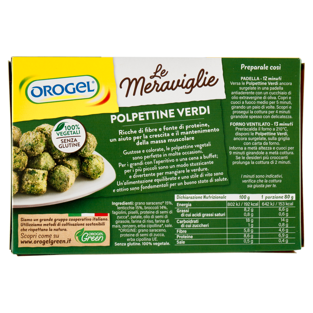 Orogel le Meraviglie Polpettine Verdi Surgelati 240 g