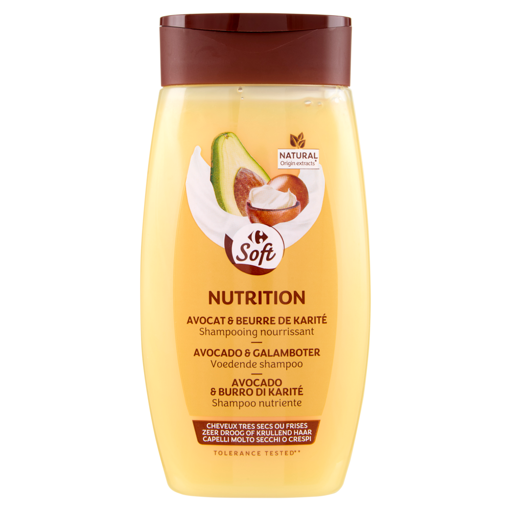 Carrefour Soft Nutrition Avocado & Burro di Karitè Shampoo nutriente 250 ml