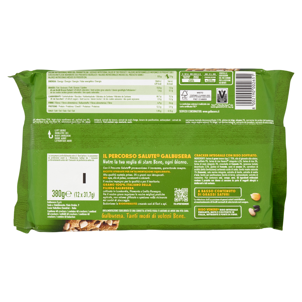 Galbusera RisosuRiso l'Integrale 12 x 31,7 g