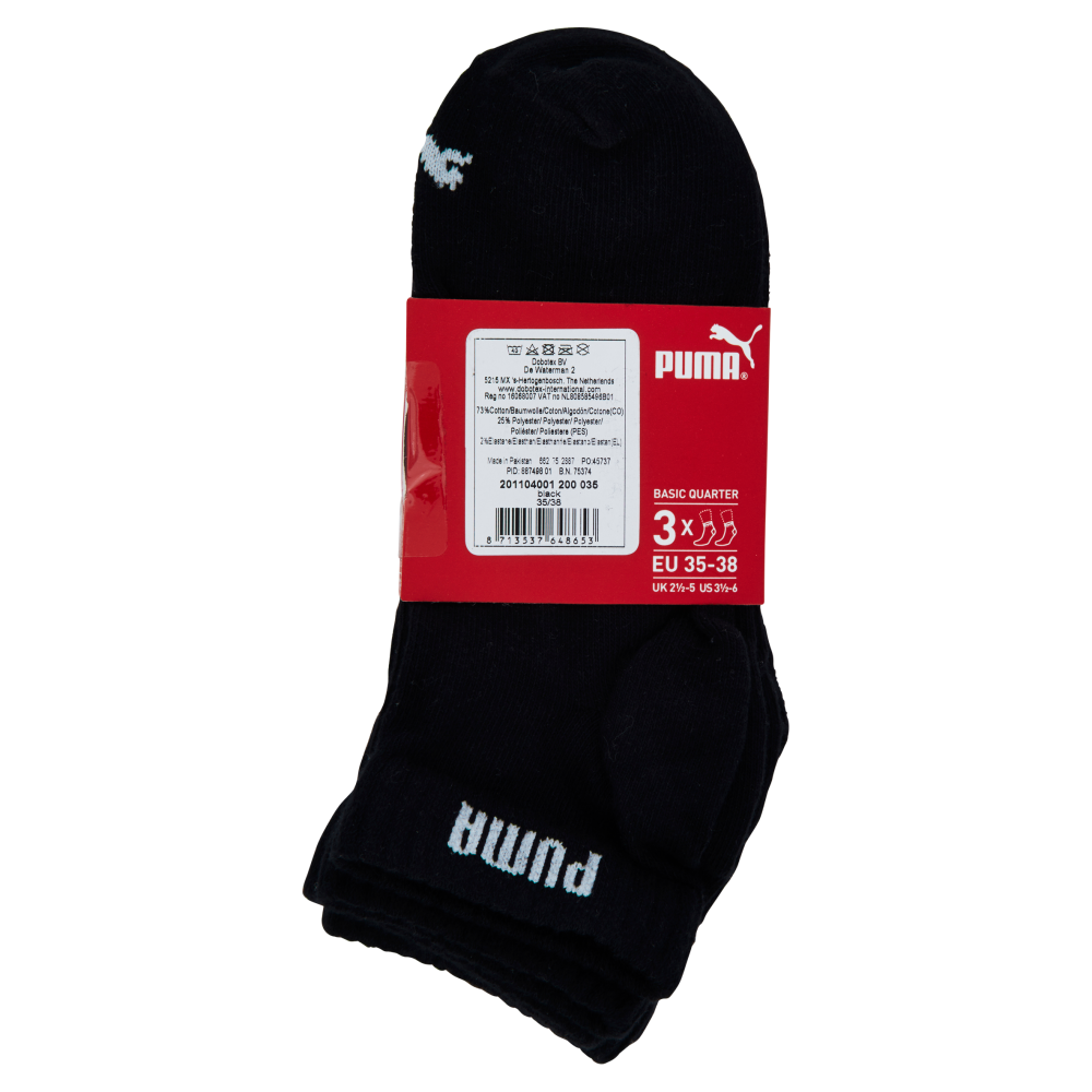 Puma Graphic Quarter 3x black tg. 35/38