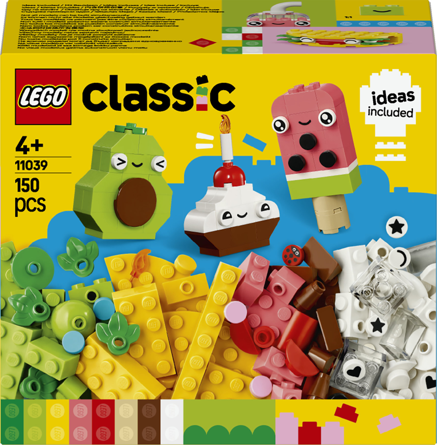 LEGO Classic 11039 Alimenti Creativi, Set di Giochi di Fantasia per Bambini 4+ con Cibo Giocattolo da Costruire, Idea Regalo