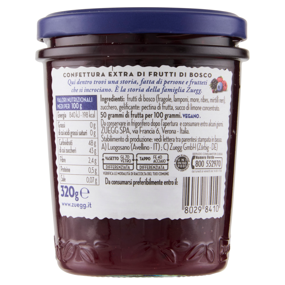 Zuegg I frutteti di Oswald Zuegg Frutti di Bosco 320 g