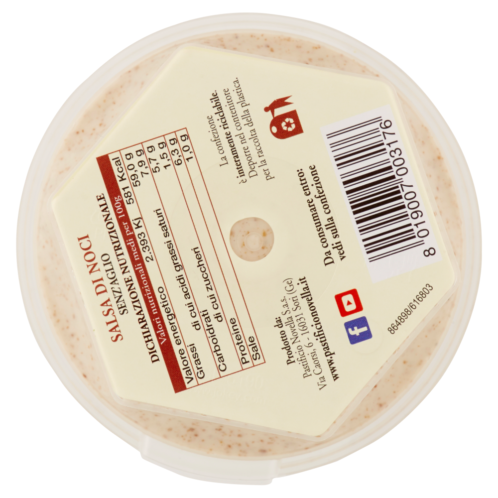 Pastificio Novella Salsa di Noci Senz'Aglio 130 g