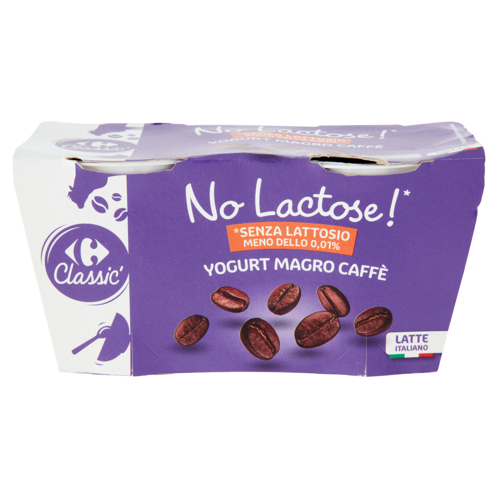 Carrefour Classic No Lactose!* Yogurt Magro Caffè 2 x 125 g