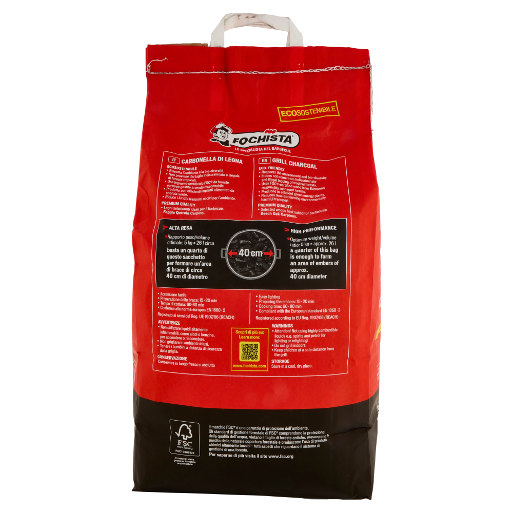 Fochista Carbonella di Legna Premium Quality 5 kg