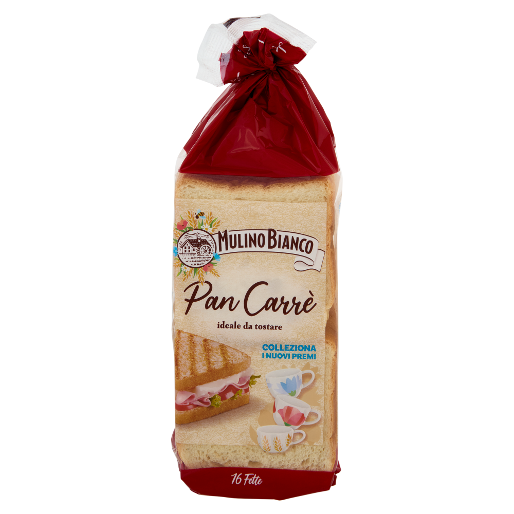 Mulino Bianco Pan Carr&egrave; Pane Ideale per Toast 16 fette 285g