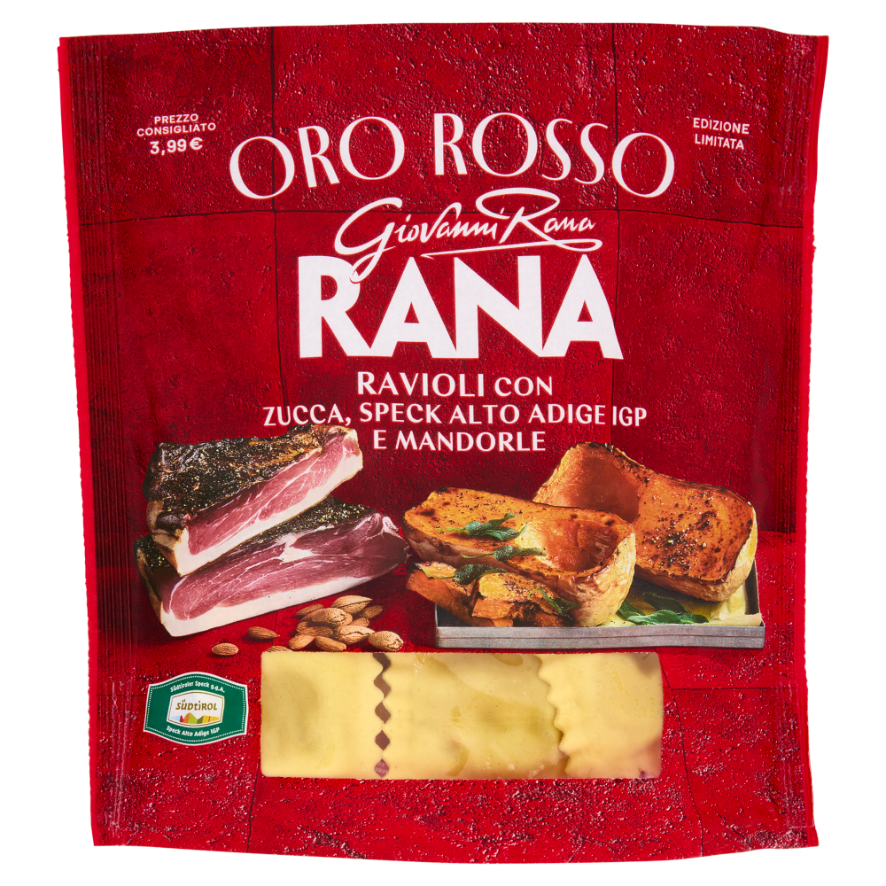 Giovanni Rana Oro Rosso Ravioli con Zucca, Speck Alto Adige IGP e Mandorle 250 g