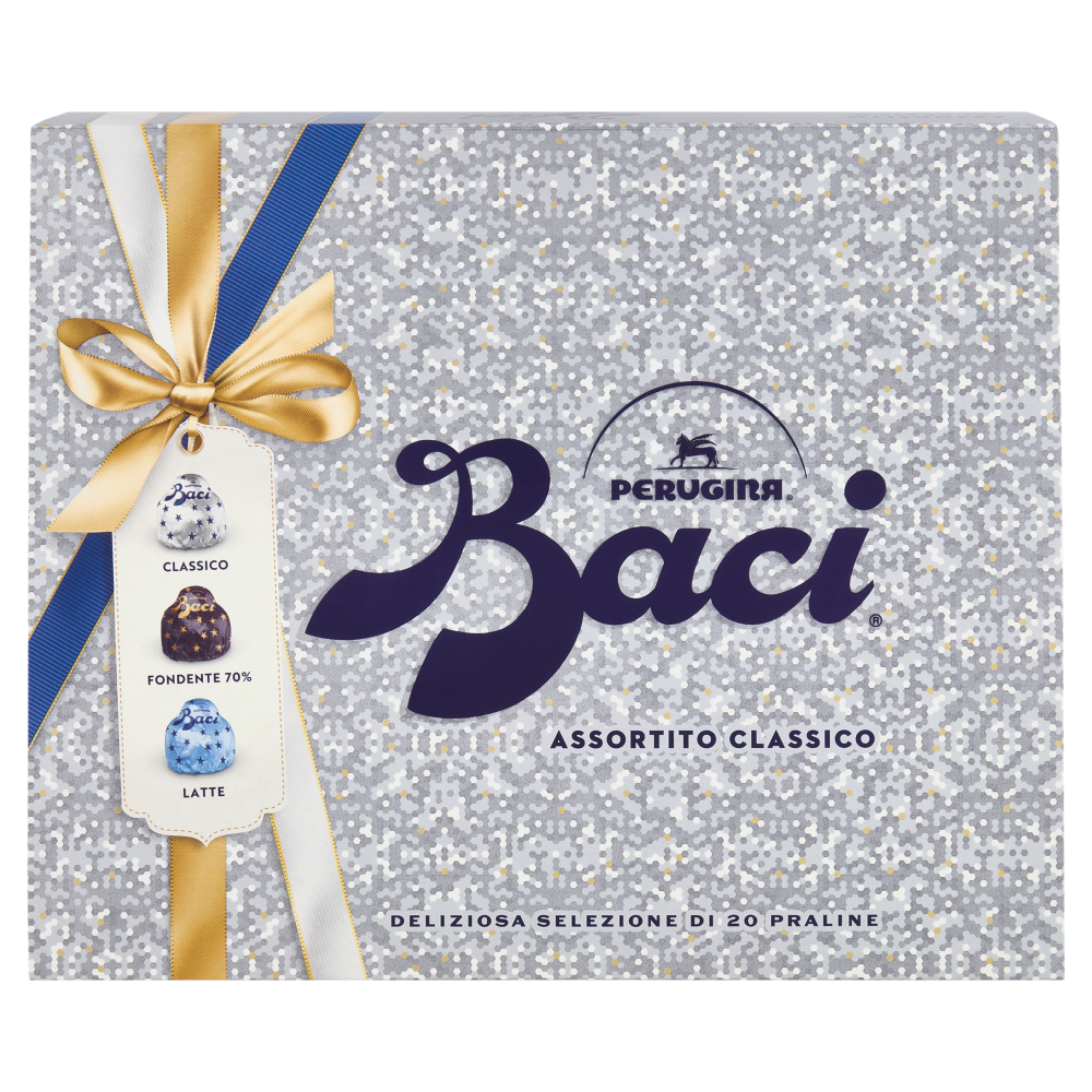 BACI PERUGINA Cioccolatini Assortiti ripieni al Gianduia Scatola Regalo Classica 250g