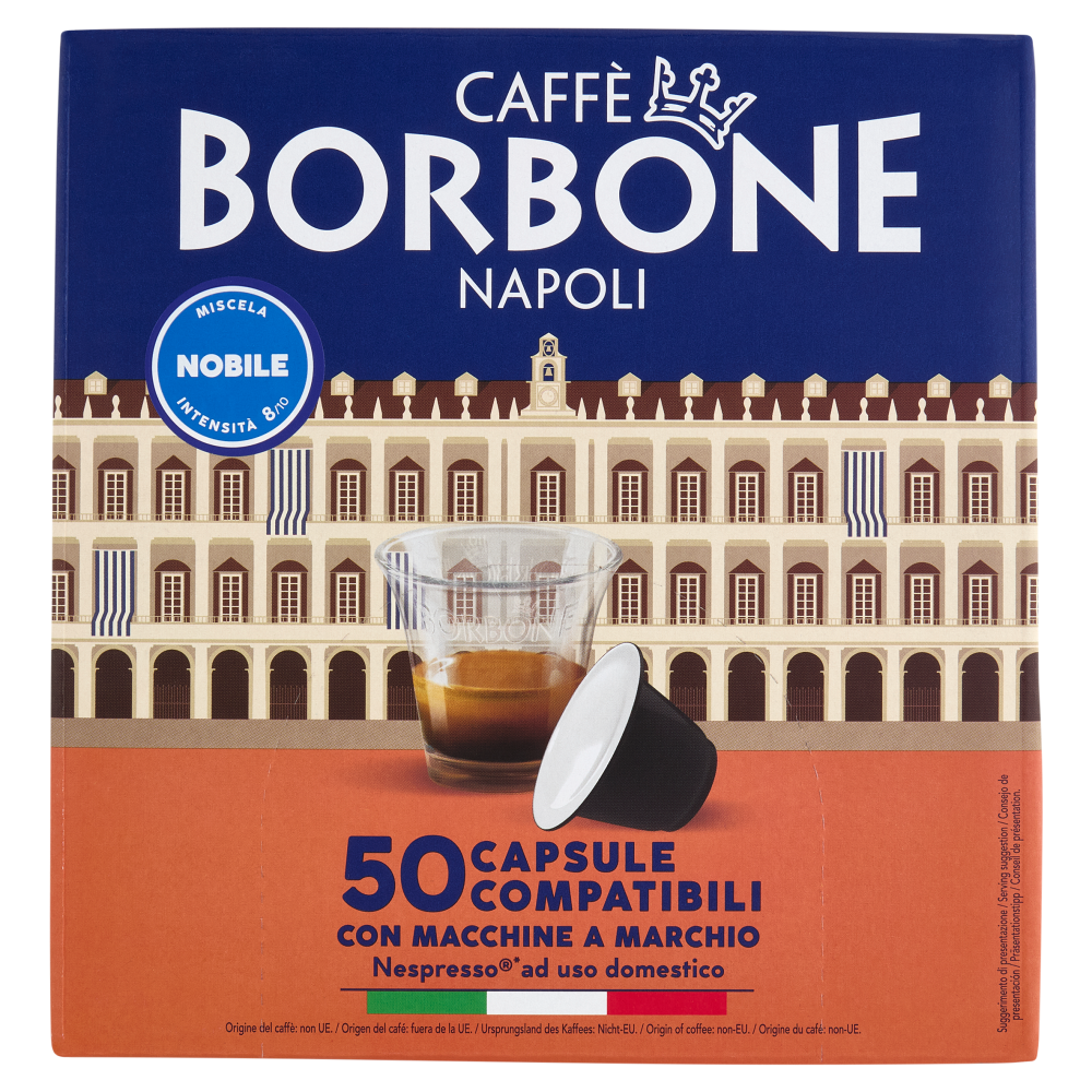 Caff&egrave; Borbone Miscela Nobile Capsule Compatibili Nespresso* ad uso domestico 50 x 5 g