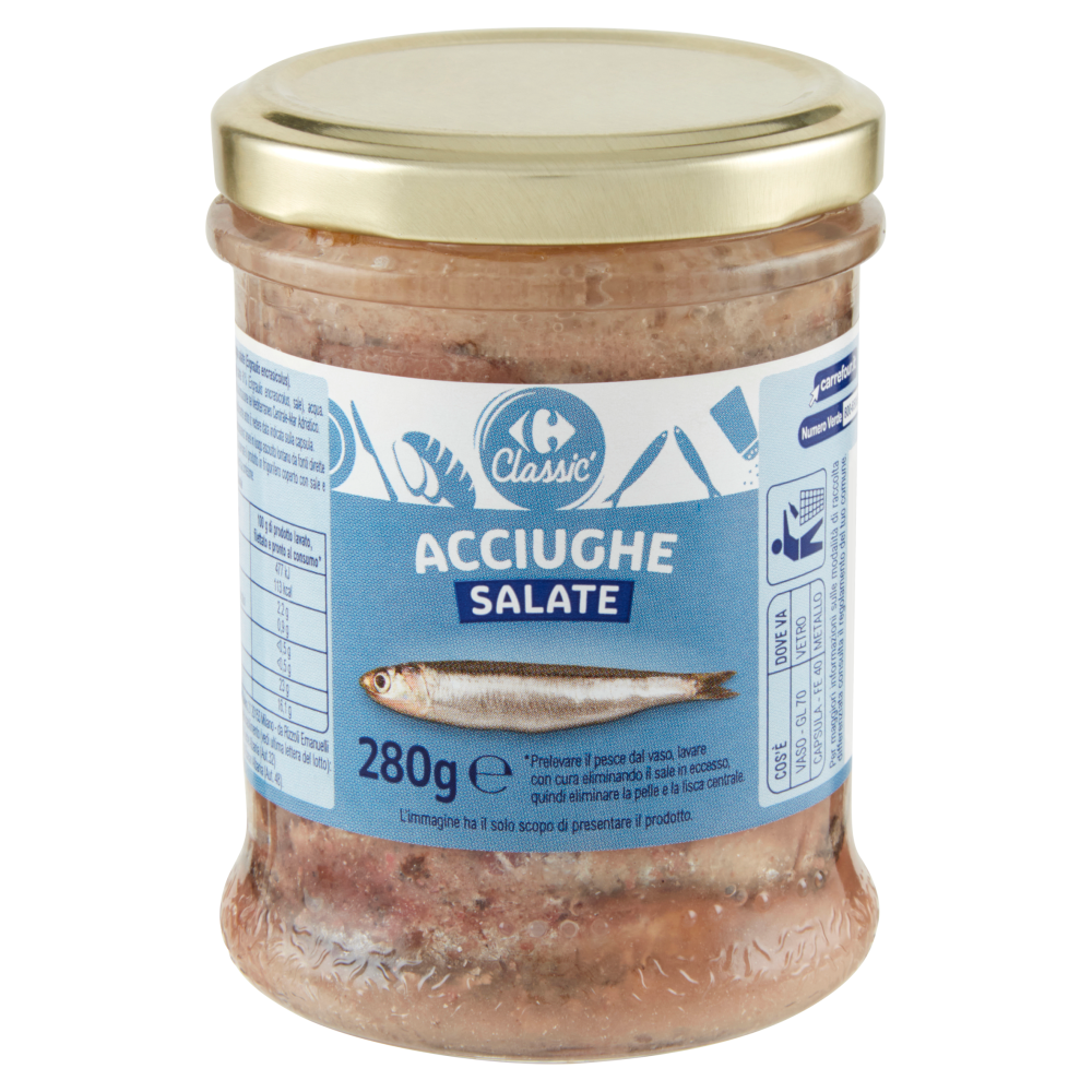 Carrefour Classic Acciughe Salate 280 g