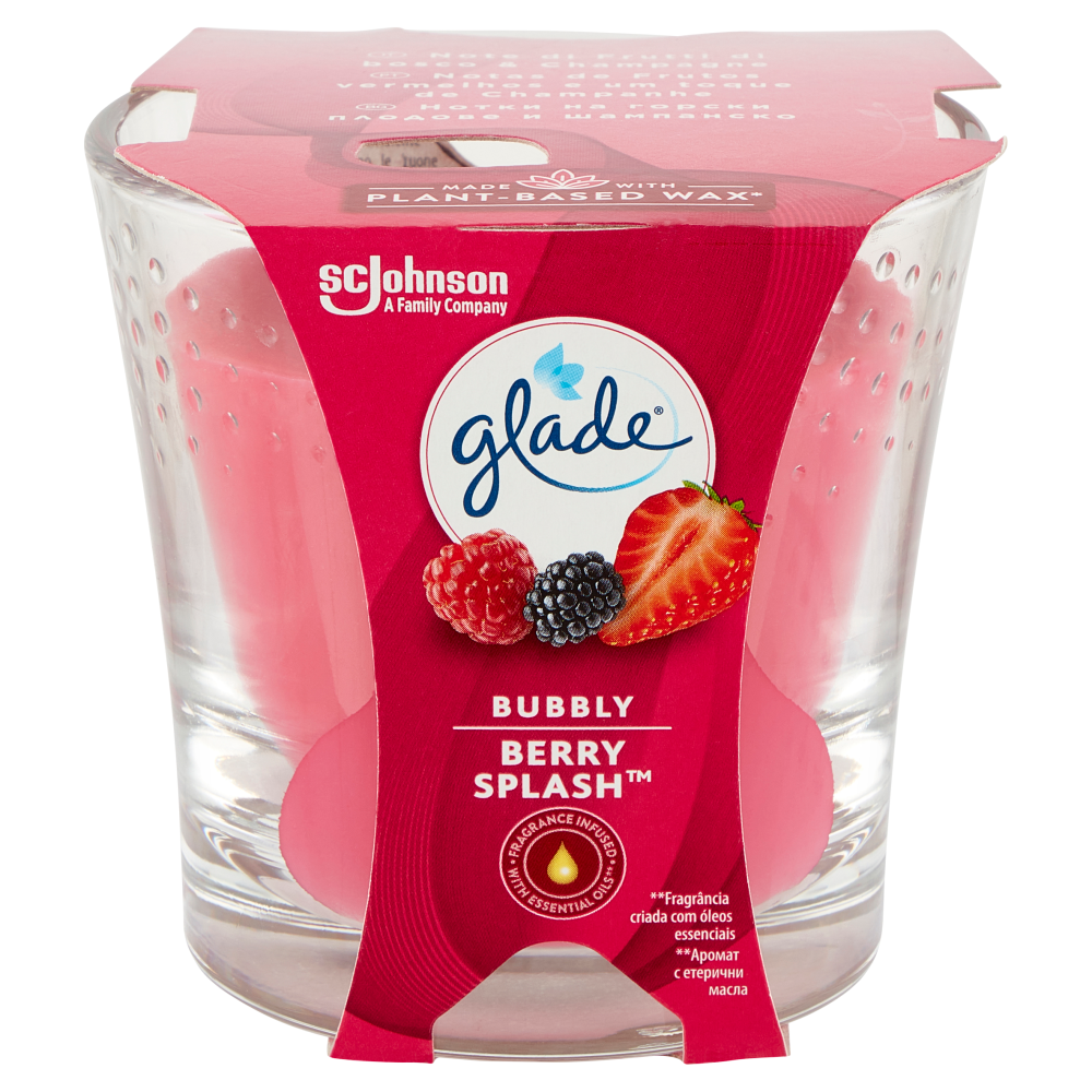 Glade Candela Profumata, fragranza Bubbly Berry Splash 129 g