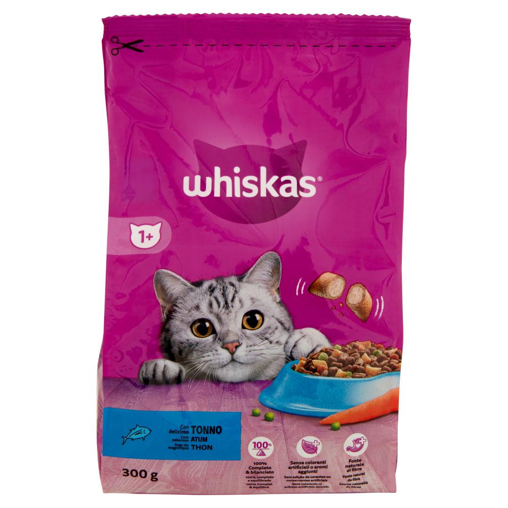 Whiskas Crocchette Cibo Secco Gatto con delizioso Tonno 300 g