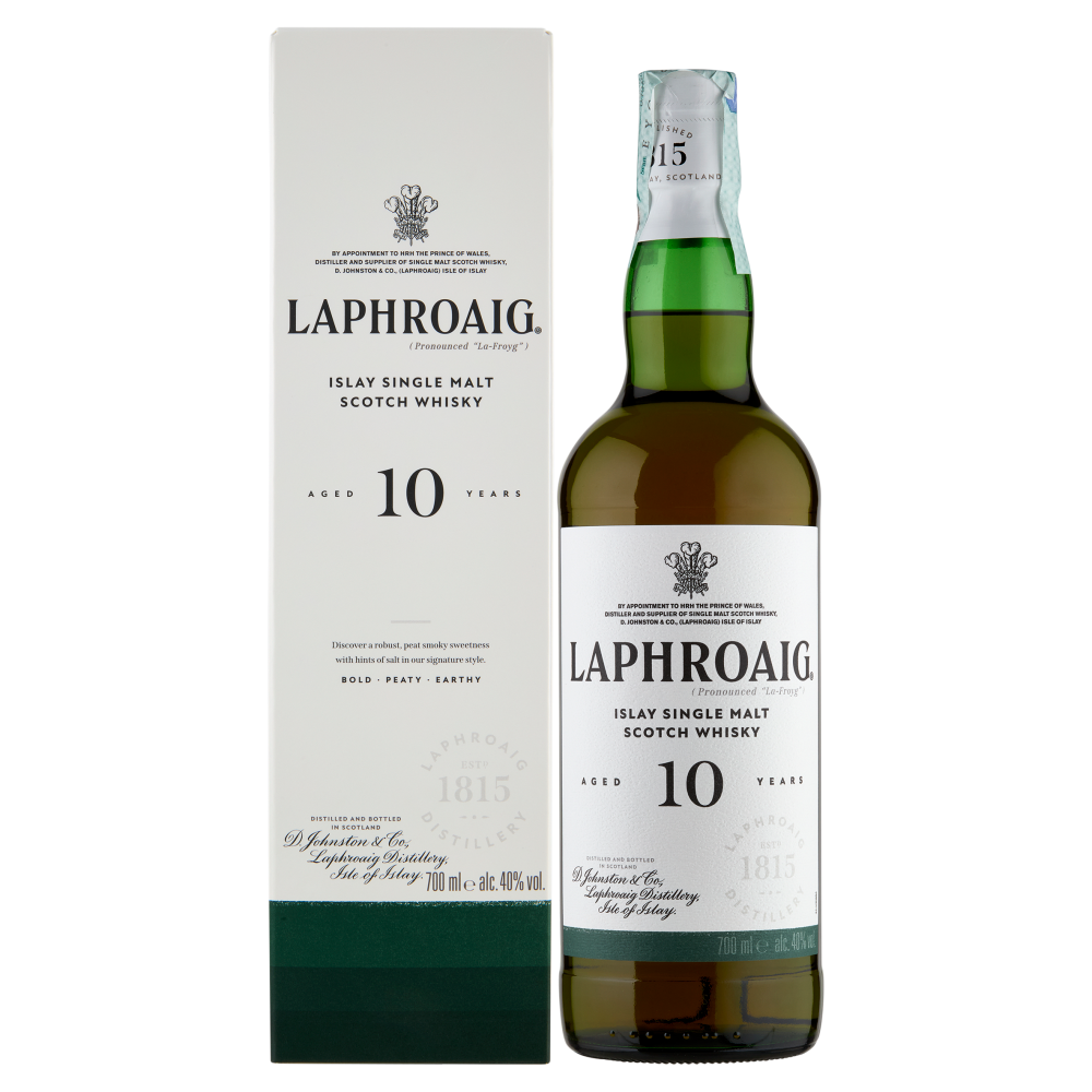 Laphroaig Aged 10 Years Islay Single Malt Scotch Whisky 700 ml