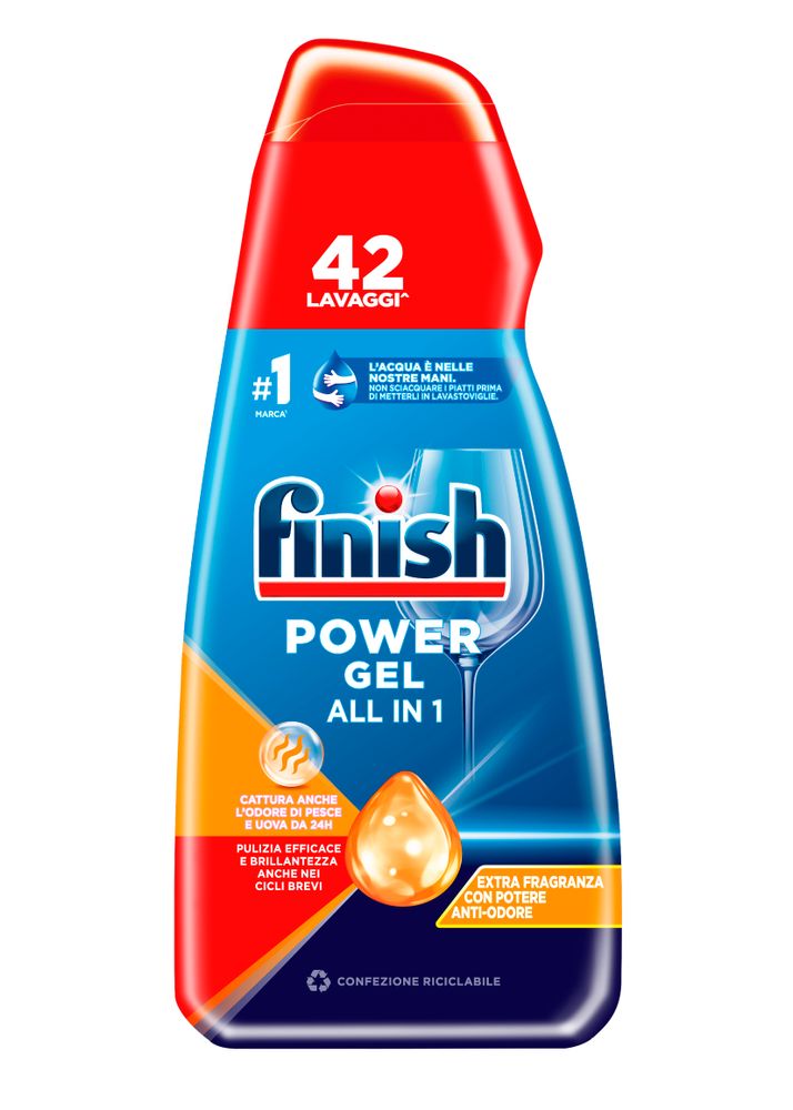 Finish Gel Lavastoviglie 42 940ml Antiodore