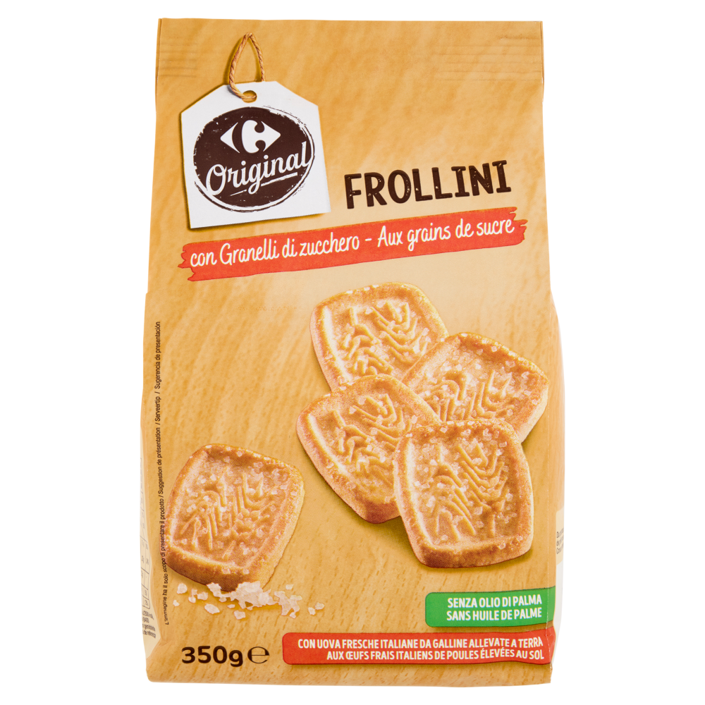 Carrefour Original Frollini con Granelli di zucchero 350 g
