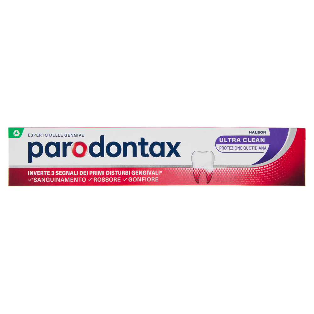 Parodontax ultra clean dentifricio quotidiano con fluoro per gengive pi&ugrave; sane e denti forti 75 ml