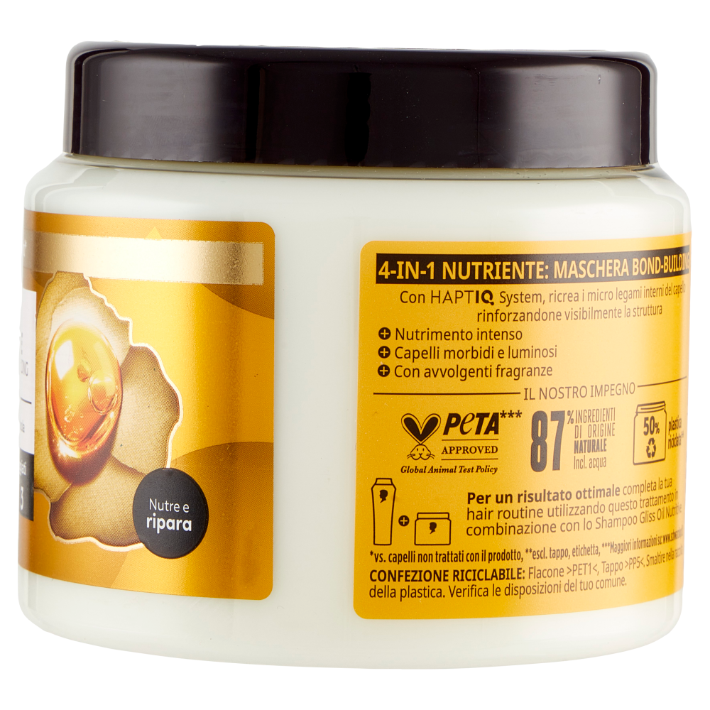 Gliss 4-in-1 Nutriente Maschera Bond-Building per Capelli 400 ml