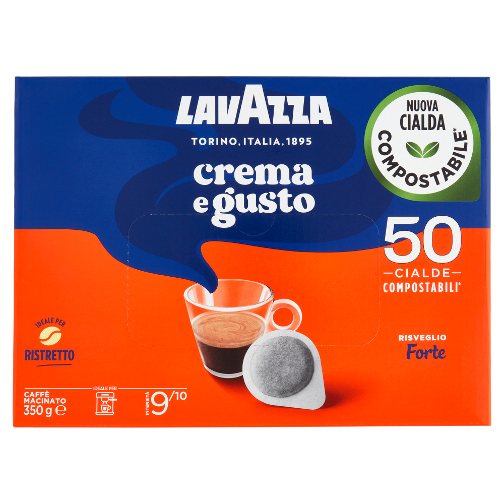 Lavazza crema e gusto Forte 50 Cialde Compostabili* 350 g