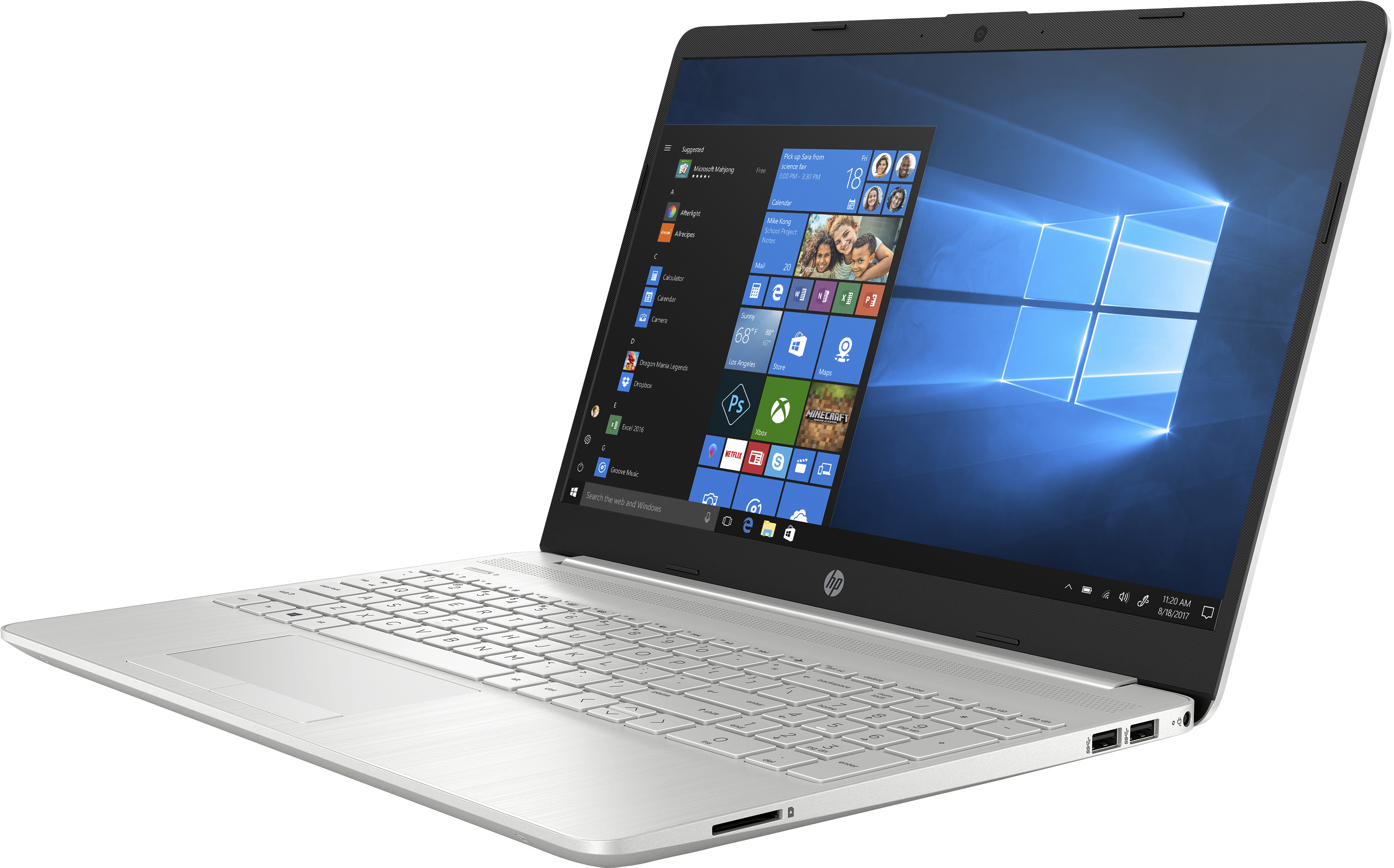 HP 15-dw1020nl Intel® Core™ i7 i7-10510U Computer portatile 39,6 cm (15.6") Full HD 8 GB DDR4-SDRAM 1,13 TB HDD+SSD NVIDIA® GeForce® MX130 Wi-Fi 5 (802.11ac) Windows 10 Home Argento
