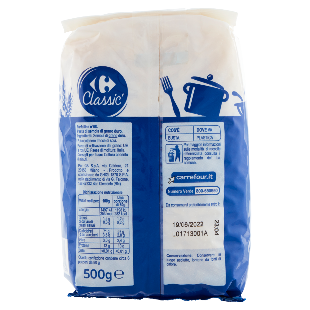 Carrefour Classic Farfalline N.68 500 g