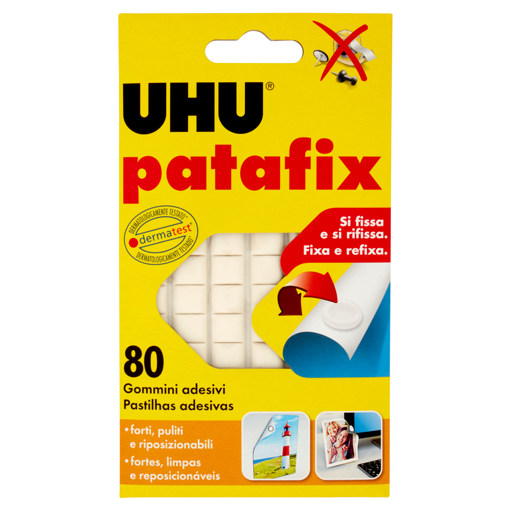 UHU 48815 - Cuscinetti adesivi Patafix, rimovibili, trasparenti :  : Casa e cucina