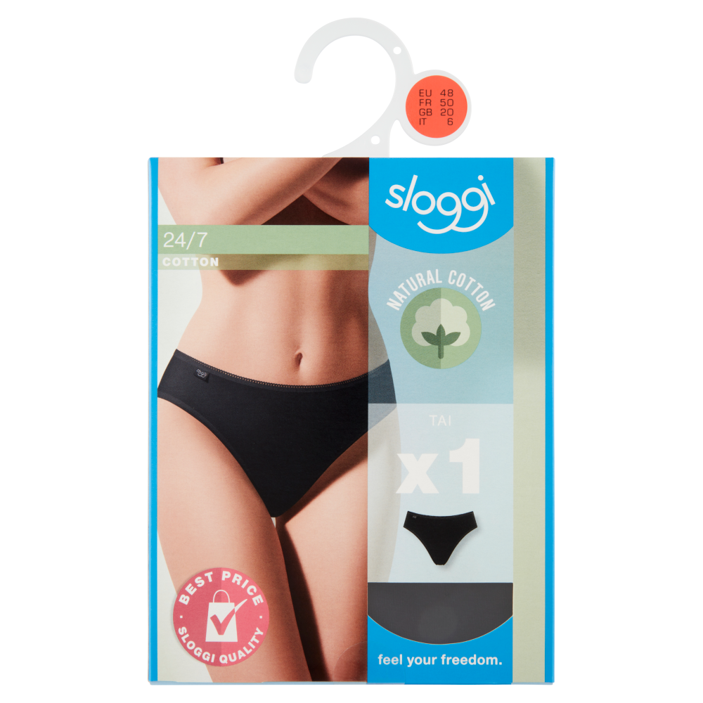 sloggi 24/7 Cotton Tai tg. 6 Black 1 pz