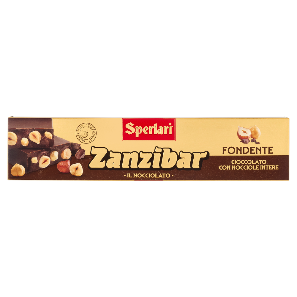 Sperlari Zanzibar il Nocciolato Fondente Cioccolato con Nocciole Intere 250 g