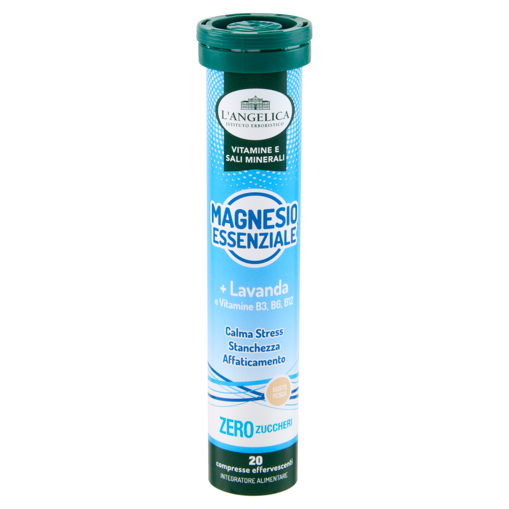 L'Angelica Vitamine e Sali Minerali Magnesio Essenziale+Lavanda-Vitamine B3,B6,B12 20 compresse 78 g