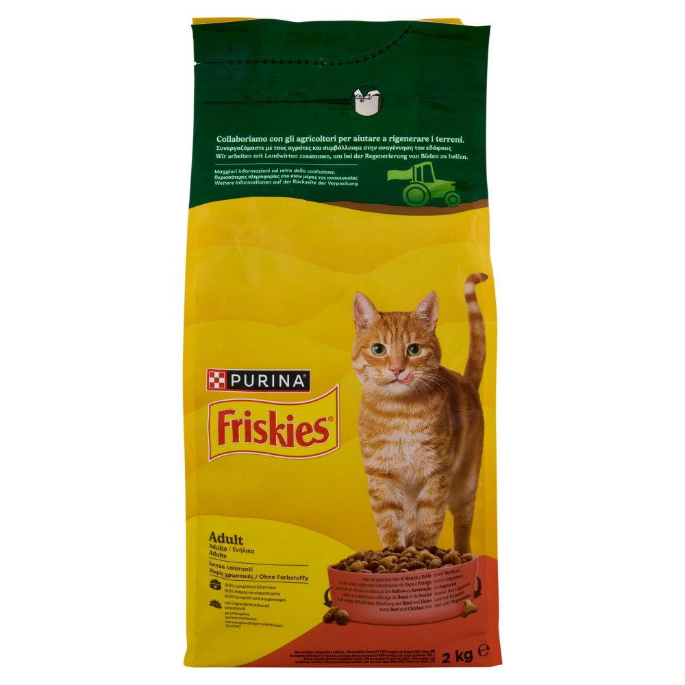 PURINA FRISKIES Adult Manzo e Pollo e con Verdure 2kg
