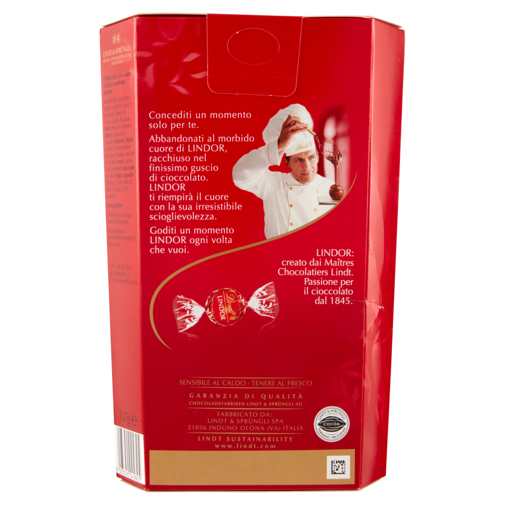Lindt Cioccolatini Lindor Cioccolato al latte Scatola 337 g