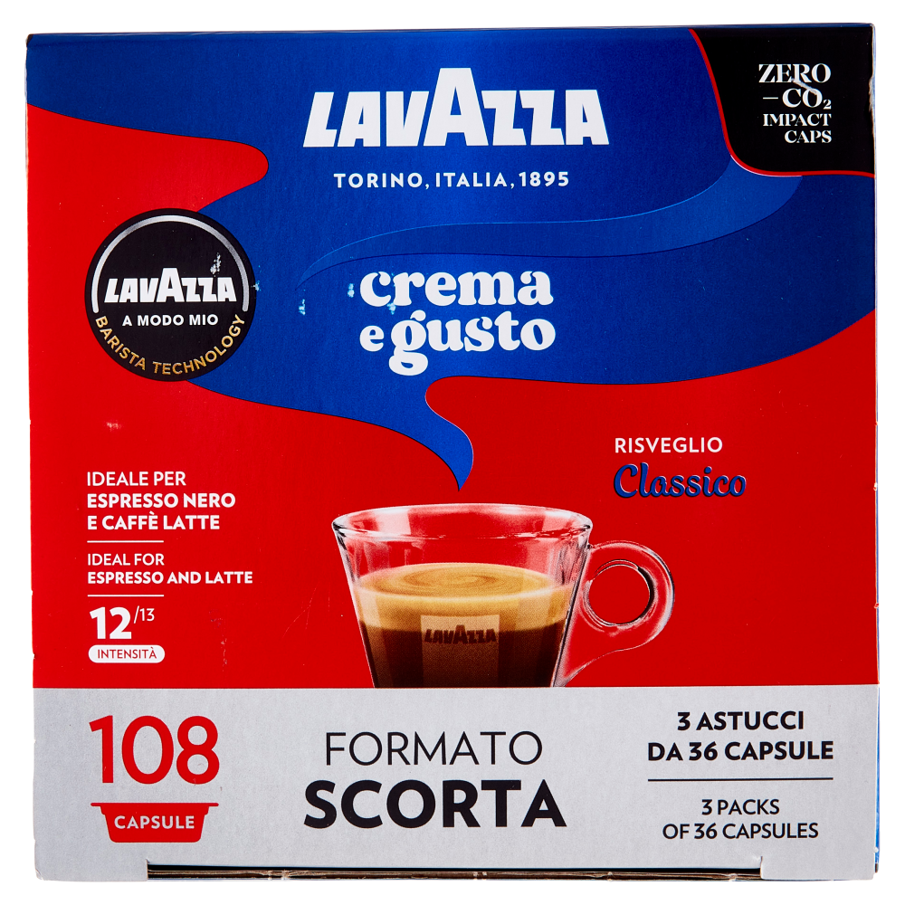 Lavazza A Modo Mio crema e gusto Classico 108 Capsule 810 g