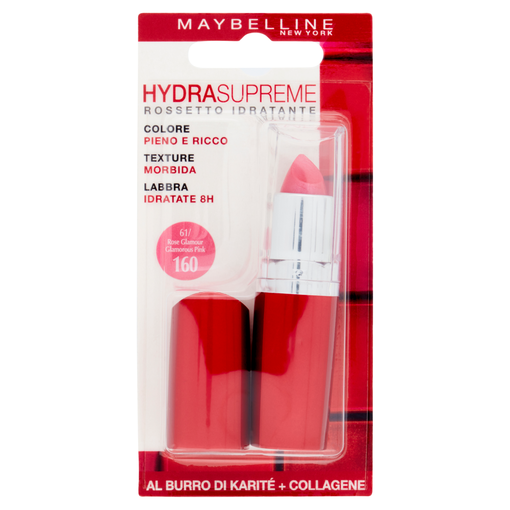 Maybelline New York Rossetto Hydra Supreme, Colore Intenso, Idratazione fino a 8H, 61/160