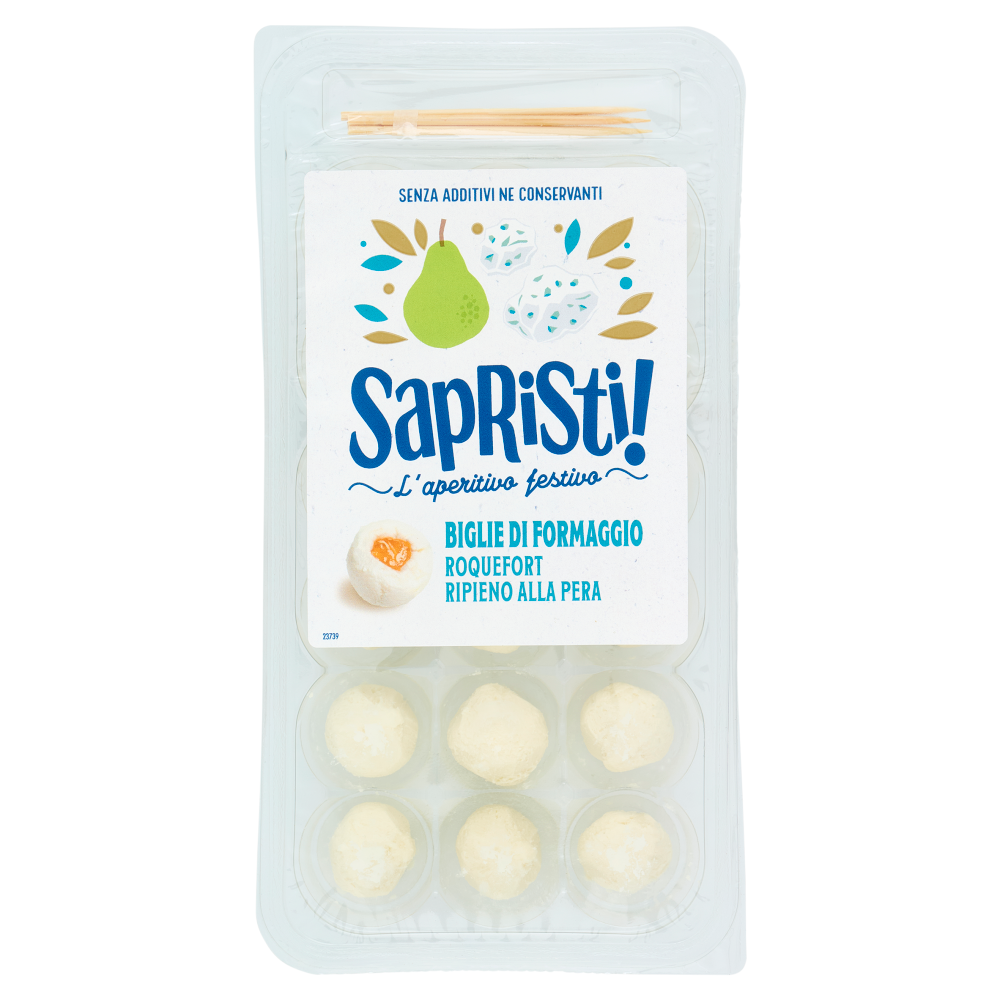 Sapristi! Biglie di Formaggio Roquefort Ripieno alla Pera 75 g
