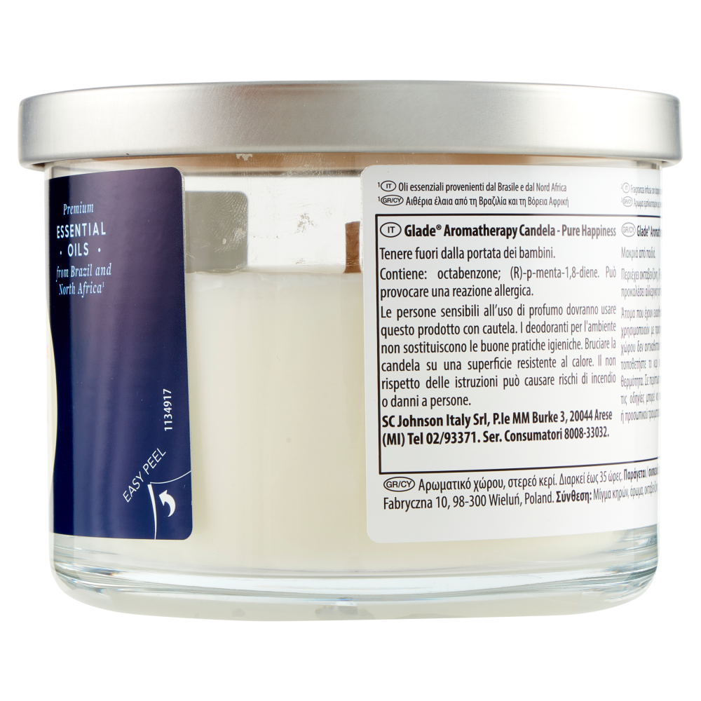 Glade® Aromatherapy Candela Pure Happiness 260gr Carrefour